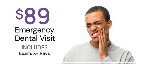 $89 Emergency Dental Visit offer